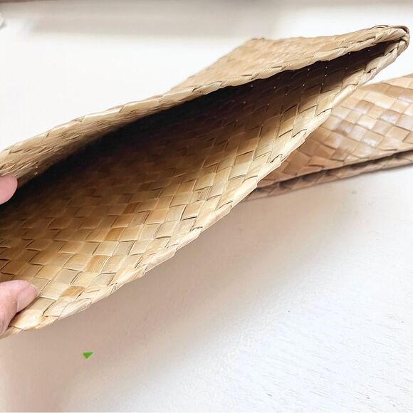 Natural Woven Purse Clutch Bag - Picture 2 of 4